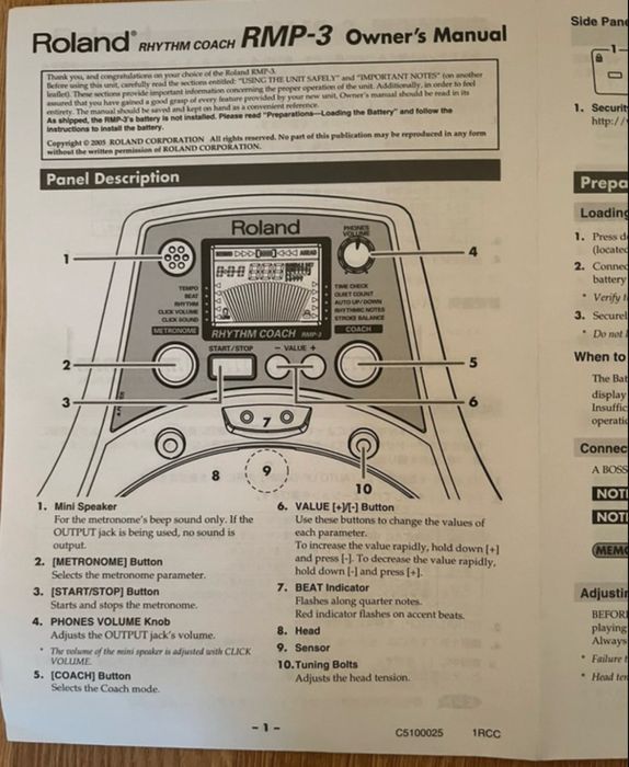 Roland RMP-3 rhytm coach automat perkusyjny