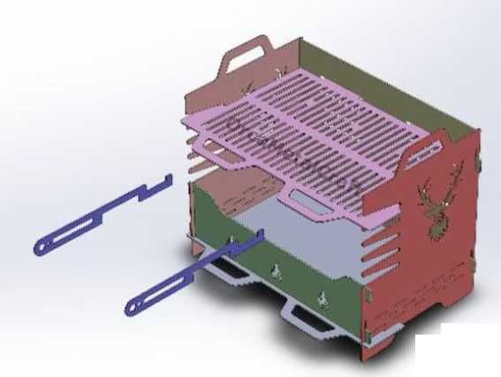 Przenośny mały grill palenisko składany jak puzzle