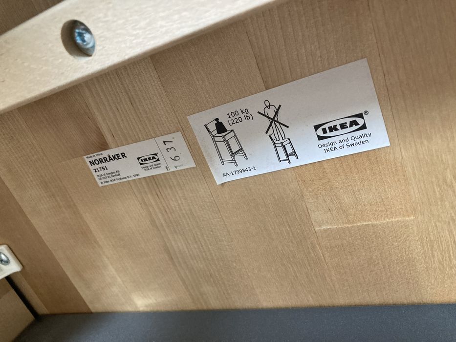 Stołek Ikea Norraker