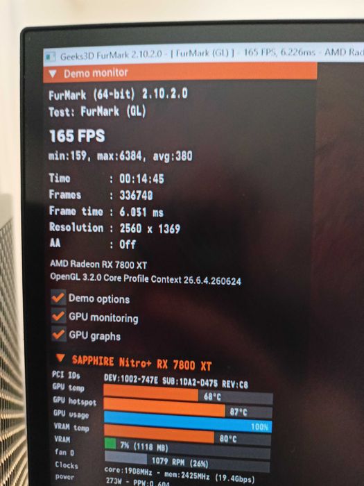 Sapphire Nitro+ Radeon RX 7800 XT 16 GB – gwarancja, komplet, stan idealny