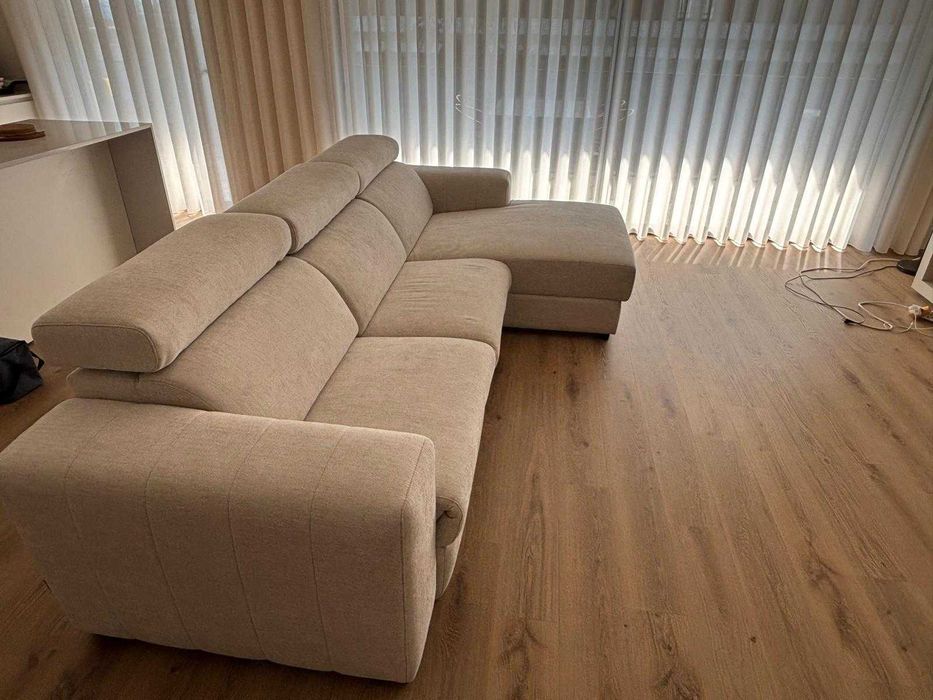 Sofá com Duplo Relax + Chaise Longue Quase Novo