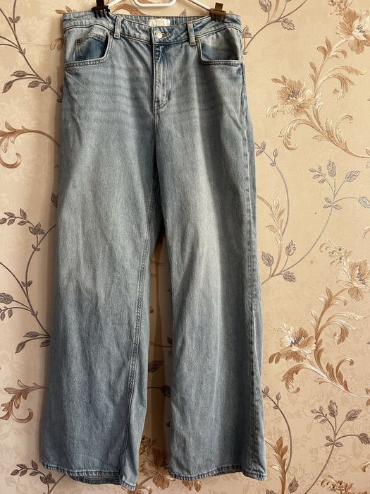 Джинси H&M, світлоблакитні, широкі, висока посадка