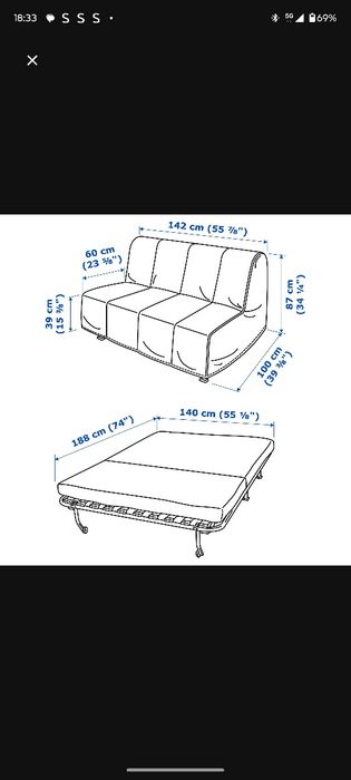 Łóżko IKEA Lycksele