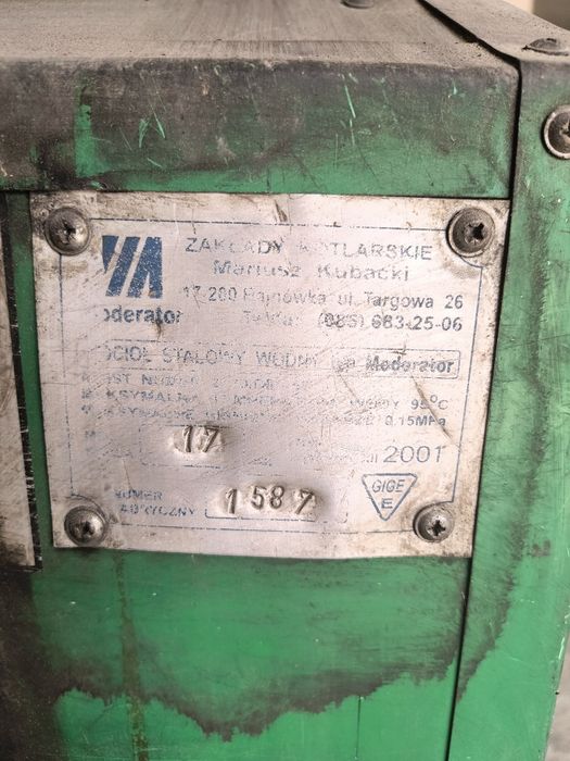 Sterowanie pieca  Moderator 17kw Hajnówka