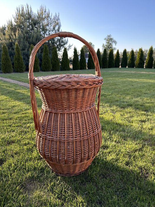 Kosz wiklinowy duży wysoki