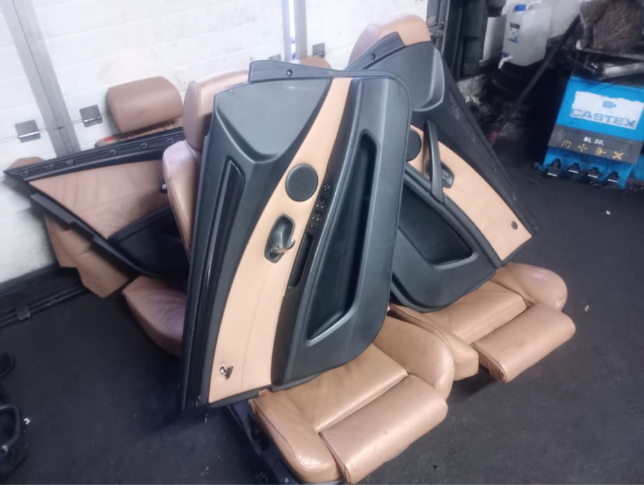 Bmw E61 lift fotele skórzane rude Mpakiet podgrzewane