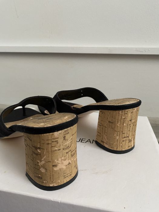 Shoebox 38 buty klapki na słupku japonki ażurowe