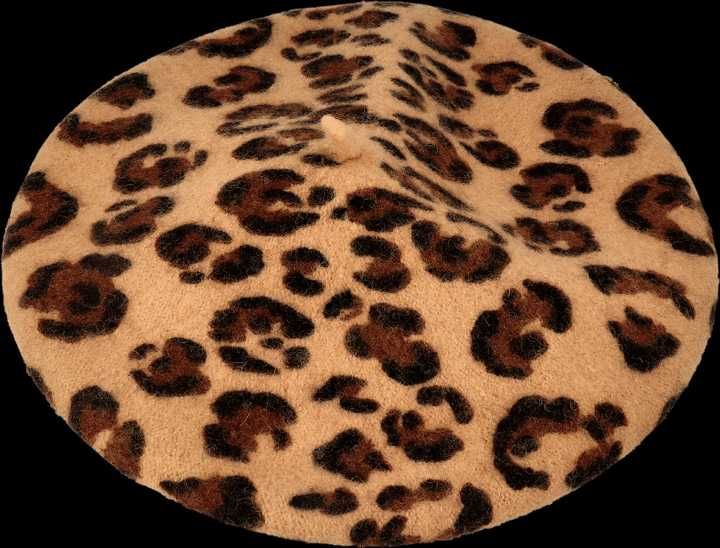 Nowy beret wełniany panterka