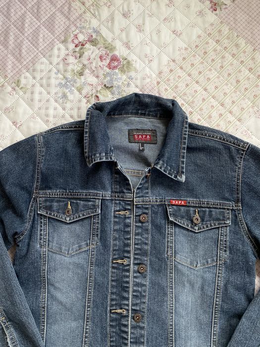 Jeansowa luźna kurtka M 38 L 40 sapa vintage 00s