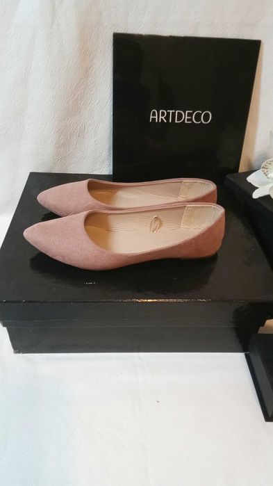 Жіночі балетки SINSAY з гострим носом у ніжно-рожевому (пудровому) кольорі