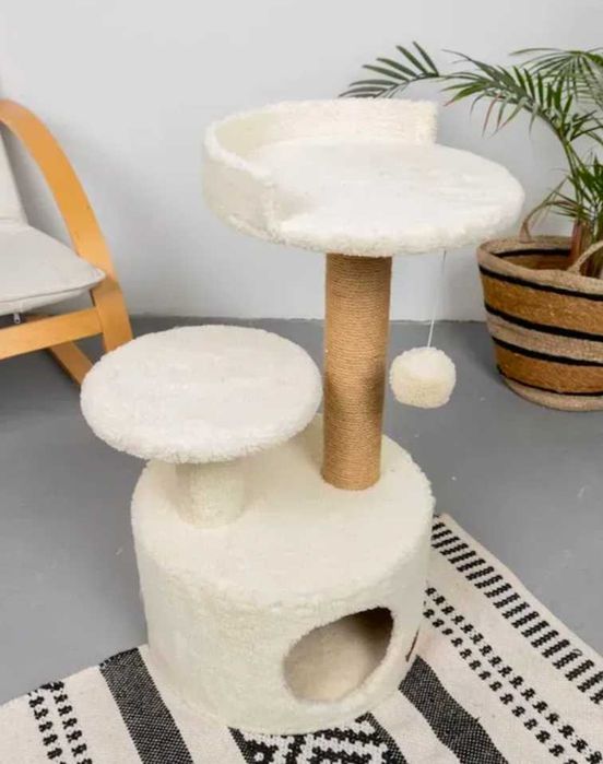 Будиночок для кота з двома лежанками 73 см Когтеточка Дряпка Виробник!