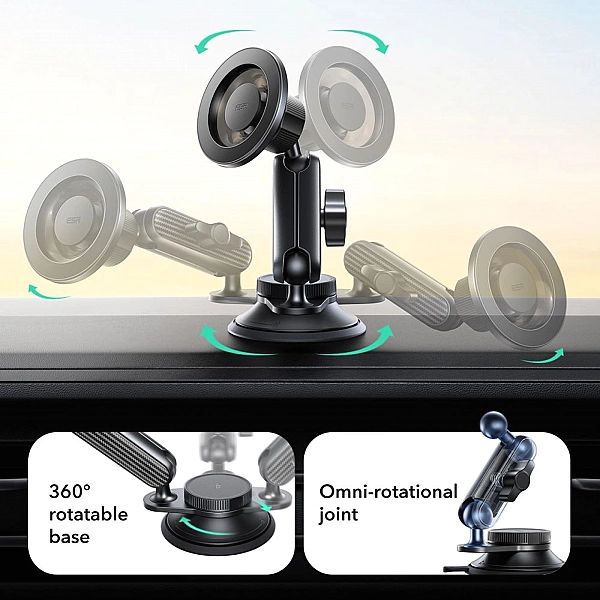 Esr Omnilock Magnetic Magsafe Dashboard Car Mount Black