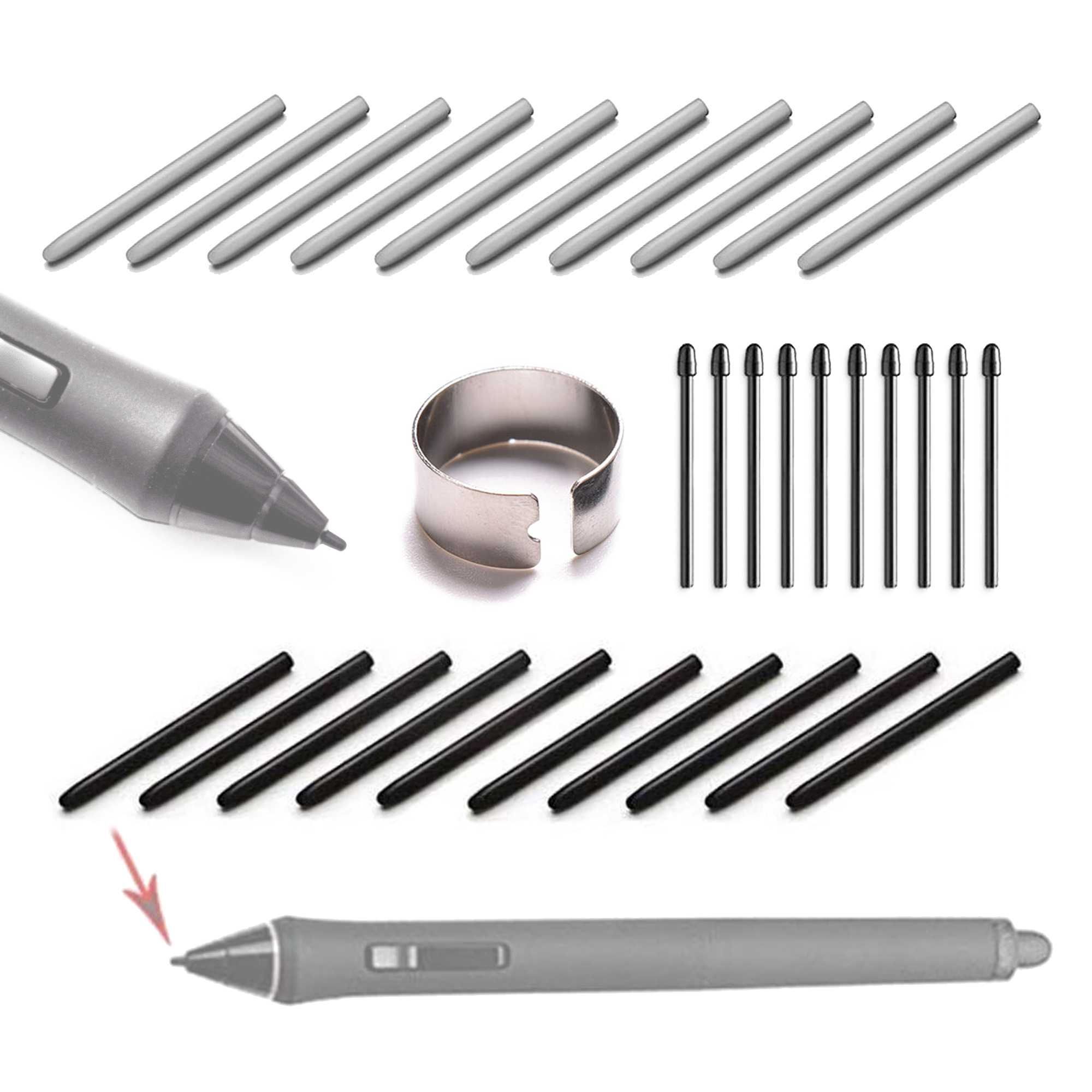 10 шт Наконечники Wacom для стилуса / Cтержни для стилуса wacom 10 шт ...