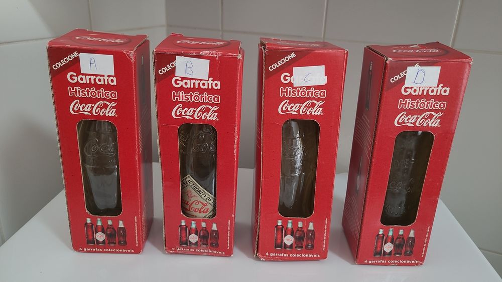 Garrafas Coca-Cola- Coleção de 4 garrafas