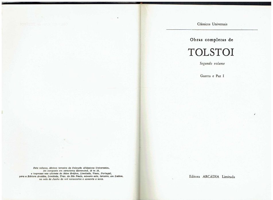 12706

Obras Completas de Leão Tostoi - Vol I