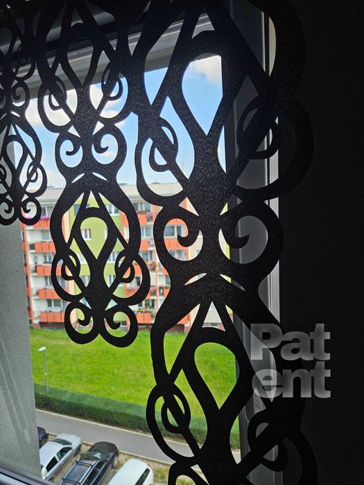 Firana panele ekranowe 60x100 cm żakardowe 2 sztuki na okno czarne