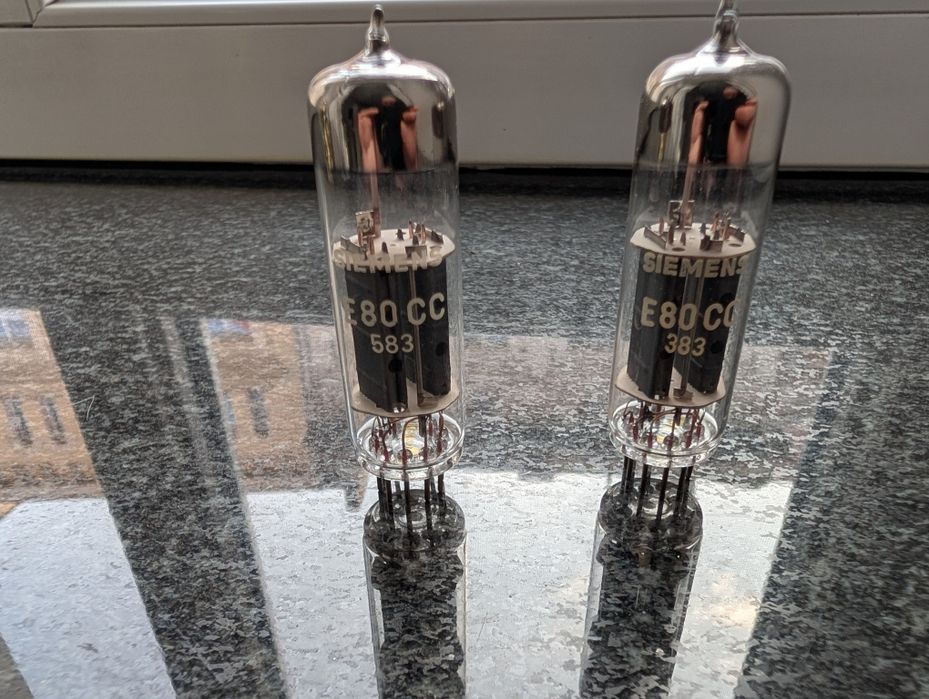 Lampy elektronowe dopasowana para Siemens E80CC NOS