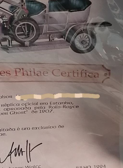 Rolls royce silver ghost série limitada  20 cms