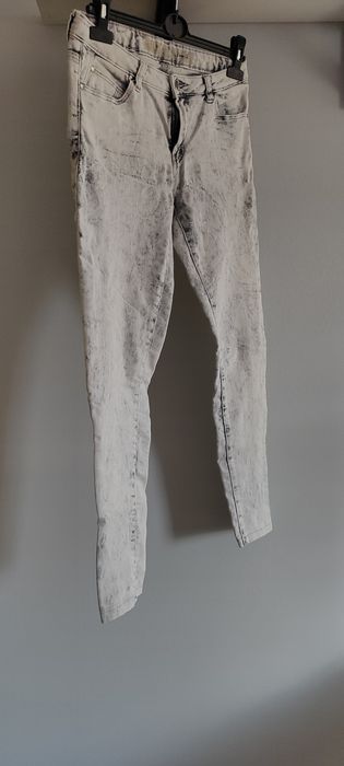 Spodnie jeansowe materiałowe damskie S 36
