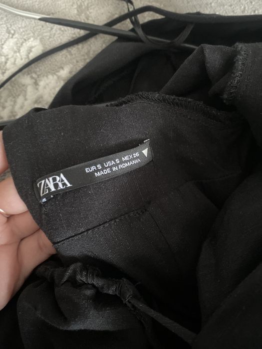 Сукня Zara,плаття зара,чорна сукня,сукня з льону