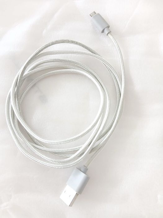 Cabo Micro usb nylon trançado cinzento de 1,5 metros