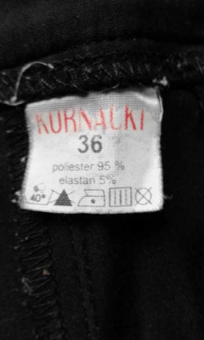 spodnie rurki 36 czarne cygaretki Kornacki
