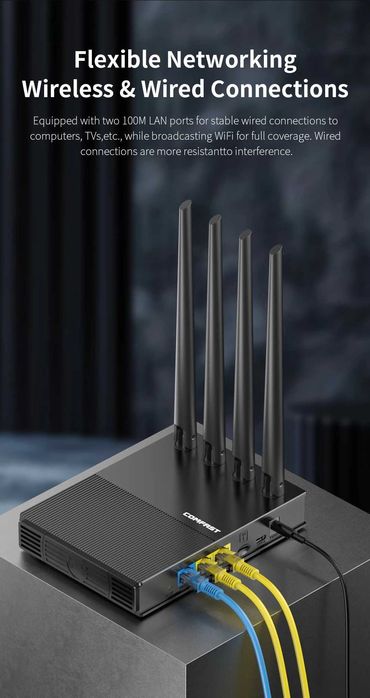 Акція Інтернет на дачі COMFAST AX300 4G роутер WiFi6  SIM-карта LAN Type-C