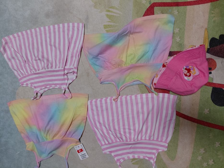 Zestaw 4szt top koszulka na ramaczkach h&m  r.110 / 116 + kapelusz