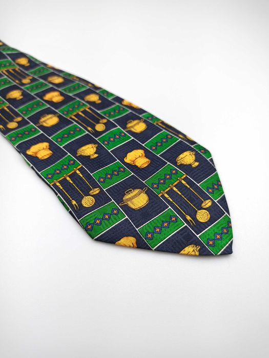 Marco Laurenti zielony jedwabny krawat dla kucharza mpi161