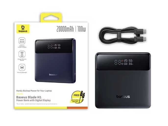 Оригінал Powerbank Baseus Blade H1 Lite 100W 20000 mAh + кабель 100W