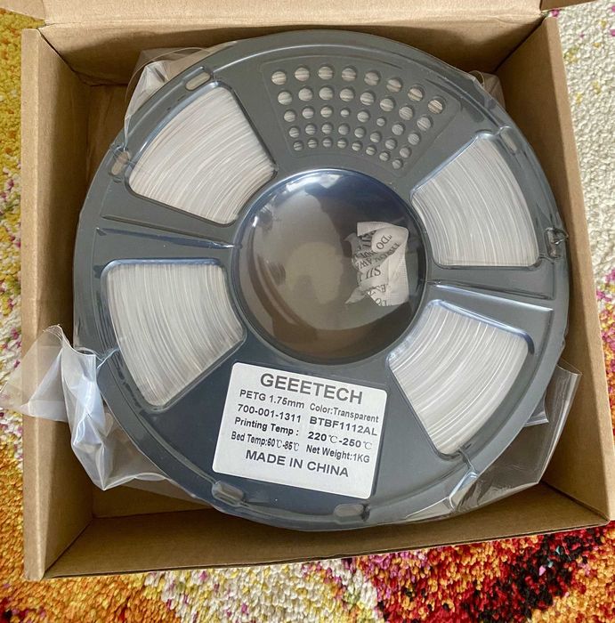 Filamentos PETG Premium GEEETECH 1.75mm (1KG) — Waterproof e Alta Resistência para Impressão 3D