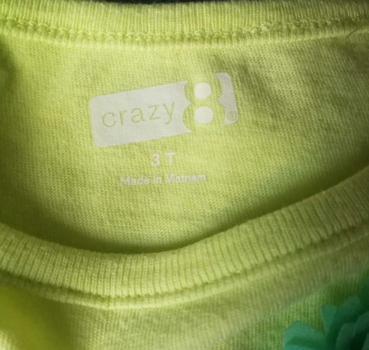 Футболка Crazy8 (Крейзи8), р.3T (91.5-99 см), салатовая неон с коньком