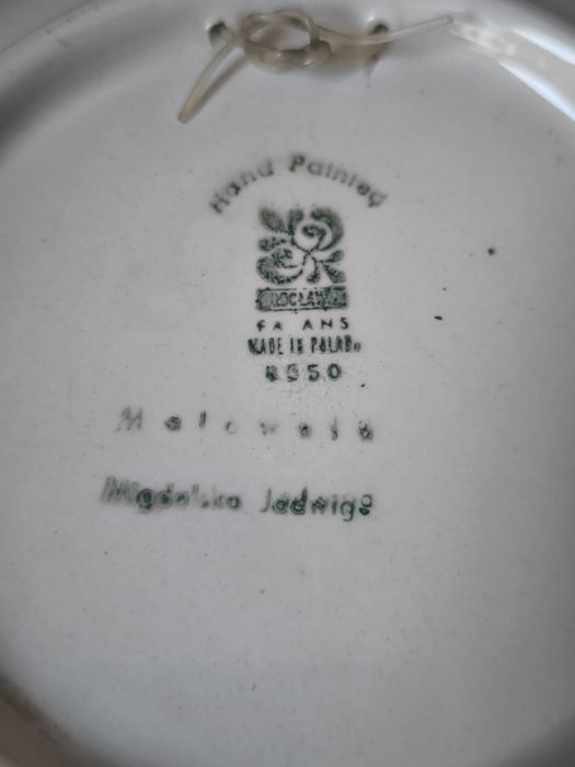 Talerz głęboki Włocławek piękny stary fajans  29 cm