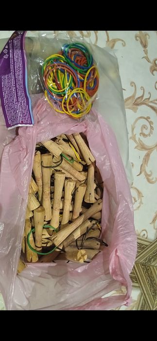 Бигуди деревянные,коклюшки. 100шт,толщина 9мм