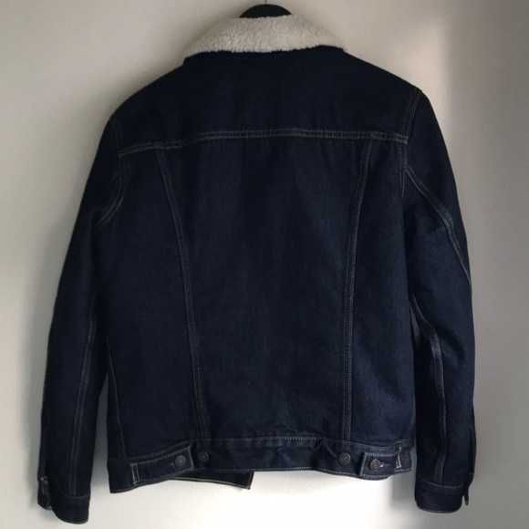 LEVI'S Sherpa США новая джинсовая куртка $150 размер XS S унисекс мех
