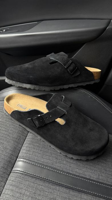 Клоги сабо  Birkenstock boston біркеншток шкіряні биркеншток