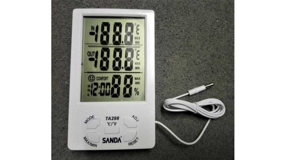 Termómetro higrómetro interior exterior com sonda