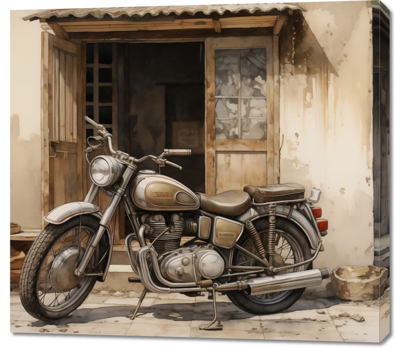 Obraz 100x90cm Motocyklowa Samotna Eskapada