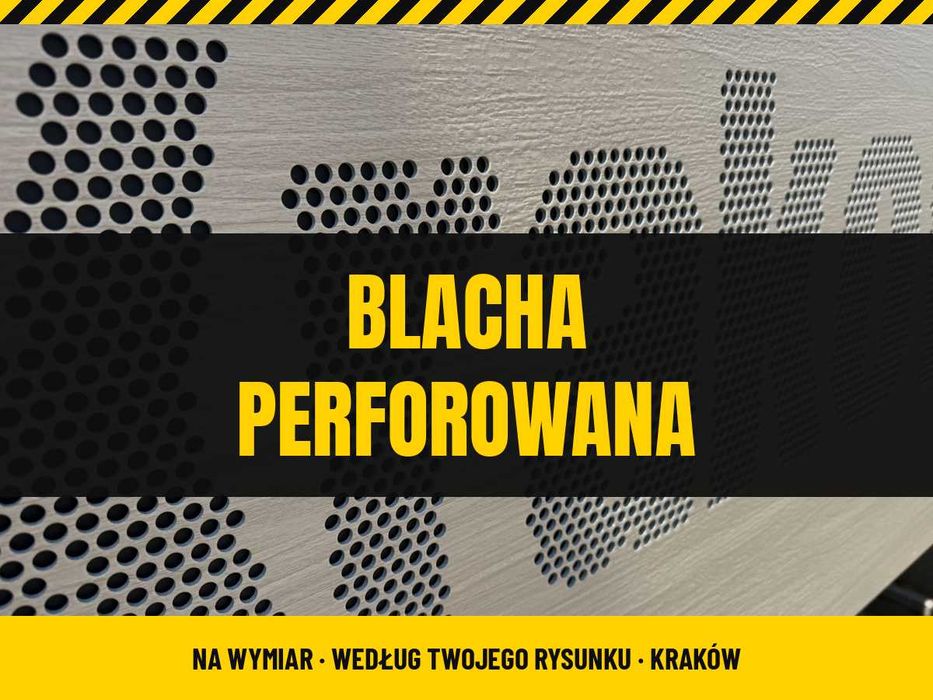 Blacha Perforowana Na Wymiar CNC - Kraków - Napisy I Wzory z Otworów, Kasety Elewacyjne, Osłony, Ekrany Maskujące
