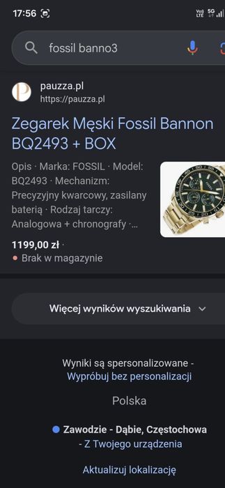 Fossil BQ2493 zegarek męski
