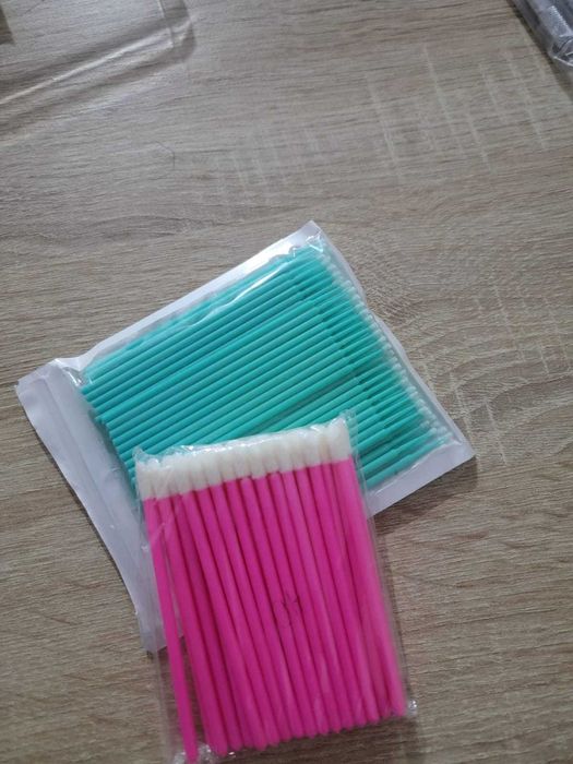 Pincel descartável para pestanas e boca, patches em gel