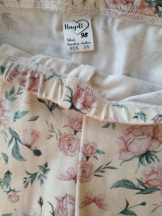 Legginsy dla dziewczynki/wiosna/lato/print/kwiaty/motyle/Haydi/r.98