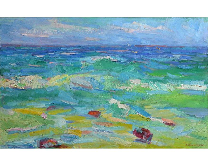 Чегодар Василий (1918-1989) Море. 1986. масло. 79*50 см - Заслуженный художник Украины