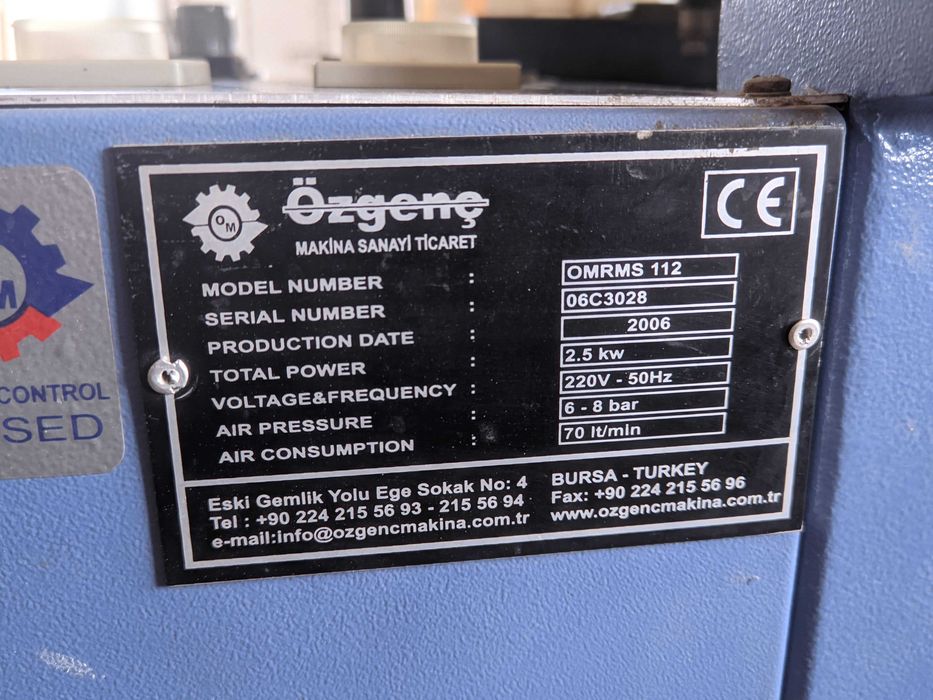 OZGENC OMRMS 112 зварювальний 2-точковий верстат виготовлення вікон