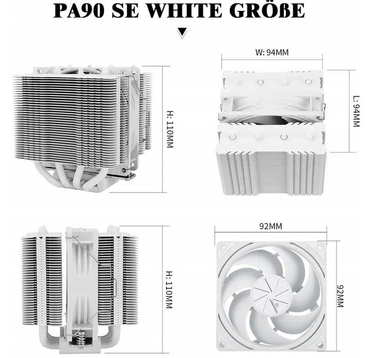 Chłodzenie procesora powietrzem Thermalright Peerless Assassin 90 SE Biały