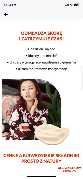Orientana Krem do twarzy Ashwagandha żeń-szeń indyjski, 40 g