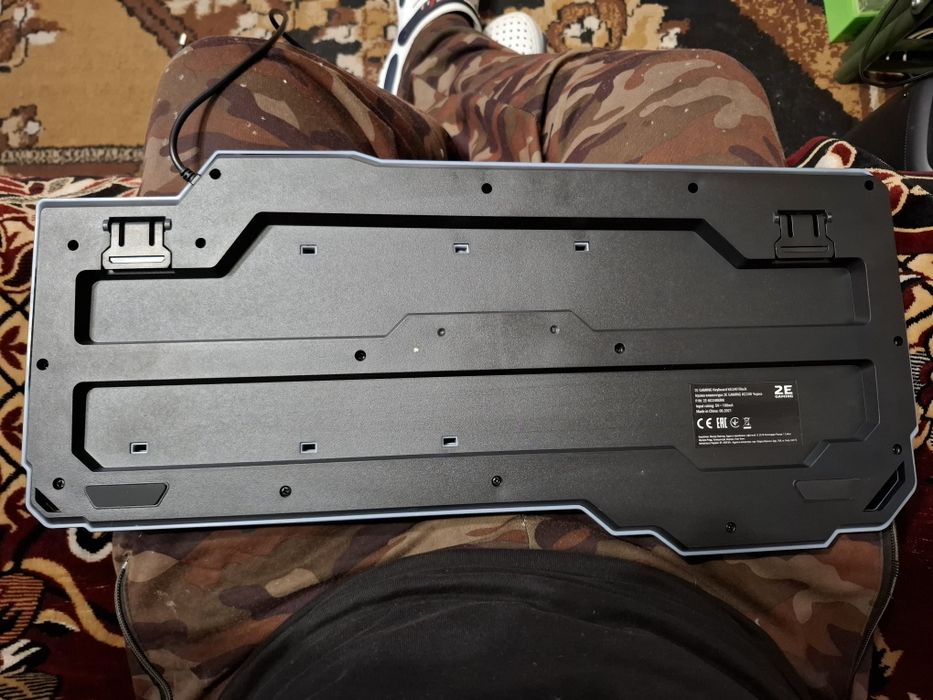 Клавіатура дротова ігрова 2E KG340 LED USB Black Ukr (2E-KG340UBK)