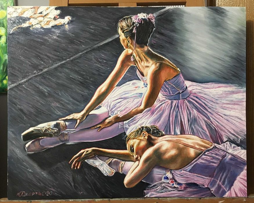 Картина "Відпочинок балерини",холст/масло,художник Обертас Юрій