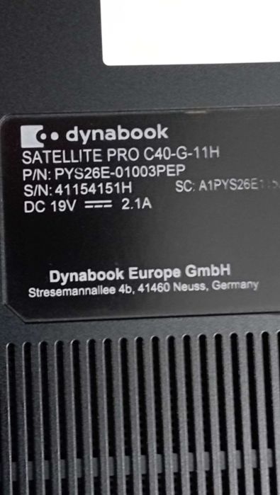 Computador Portátil DYNABOOK (TOSHIBA SATELITE) INTEL COREi364550706351746123