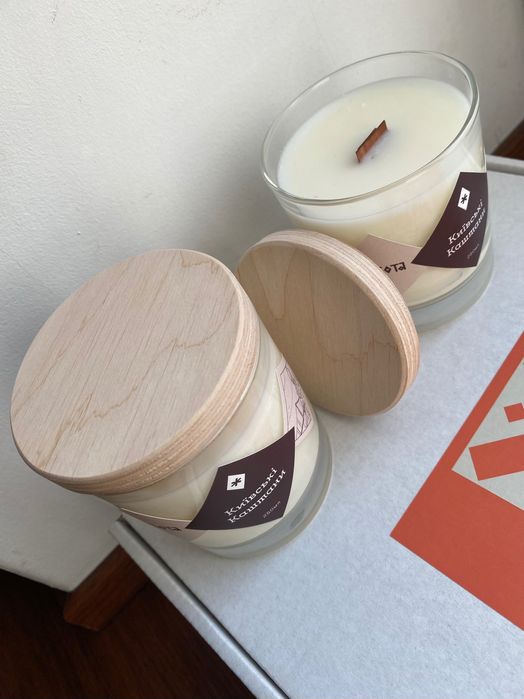 Ароматизована свічка у скляному стакані Київські каштани 250мл Турбота